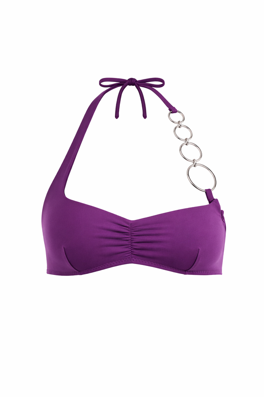 Silver Ring Top: Purple