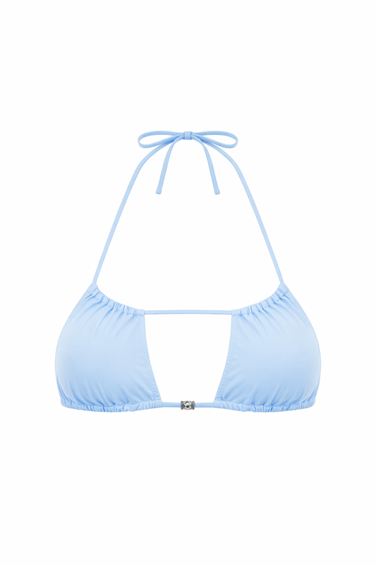 Beaded Top: Light Blue
